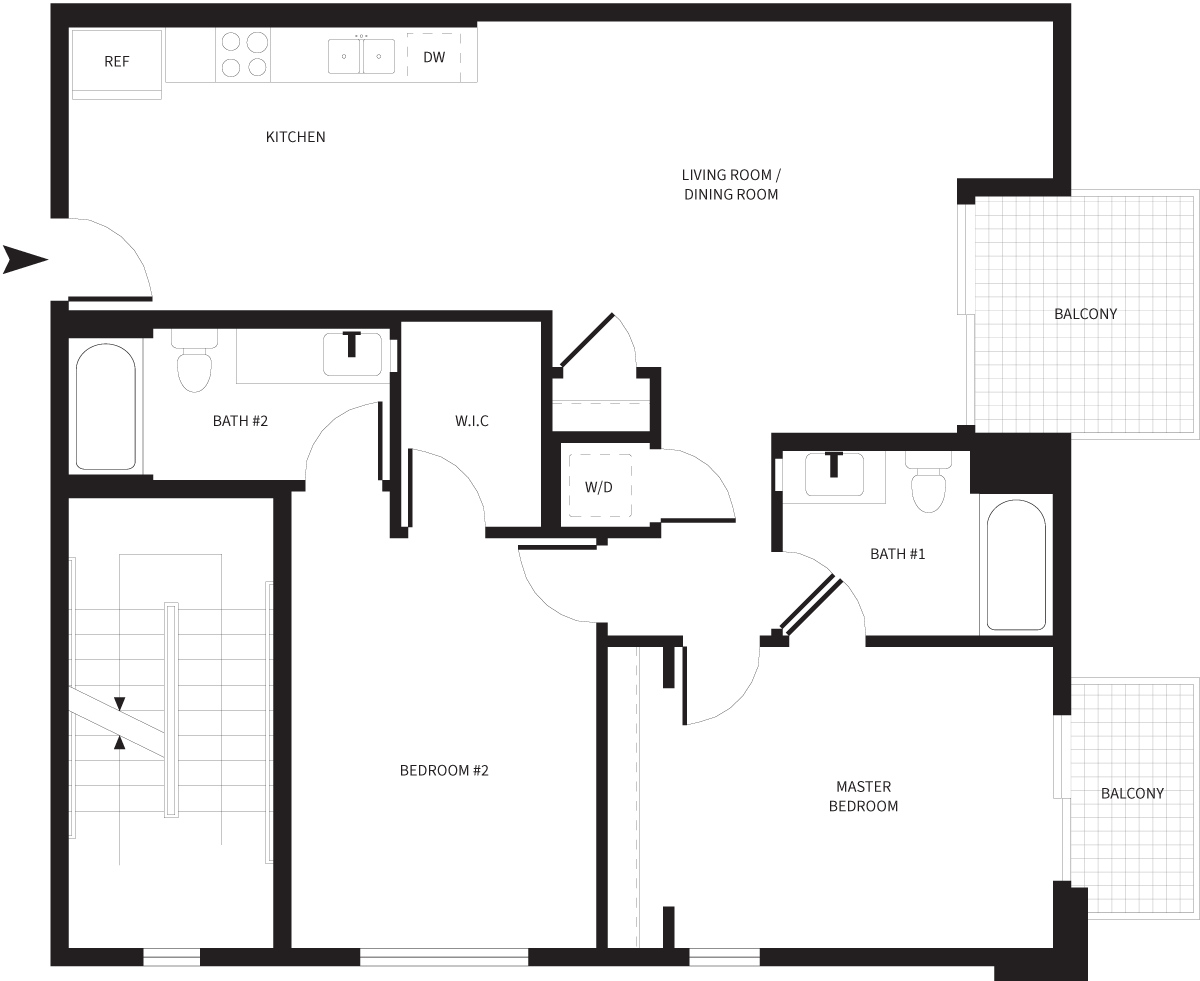 2 Bedroom Floorplan B