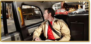 gentleman receiving a taxi