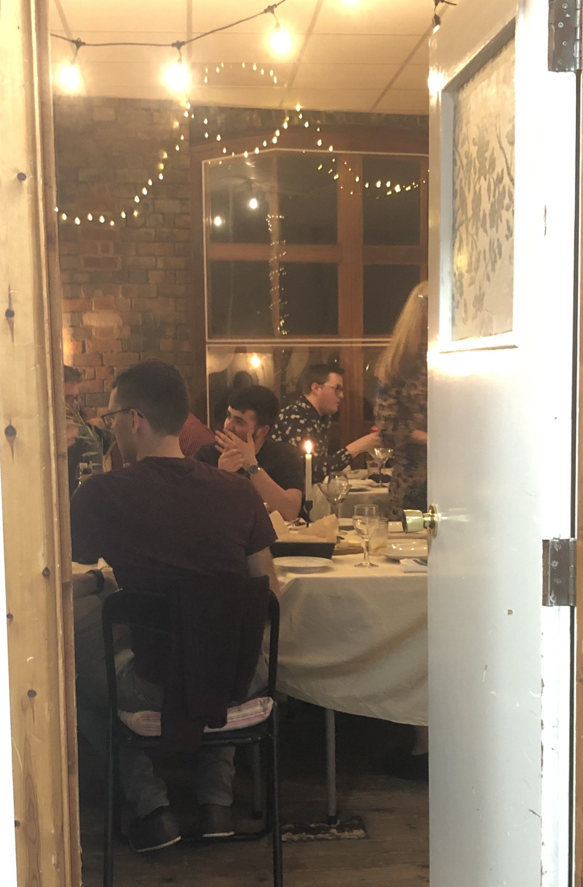 People eating dinner at Feast Night in Kidderminster