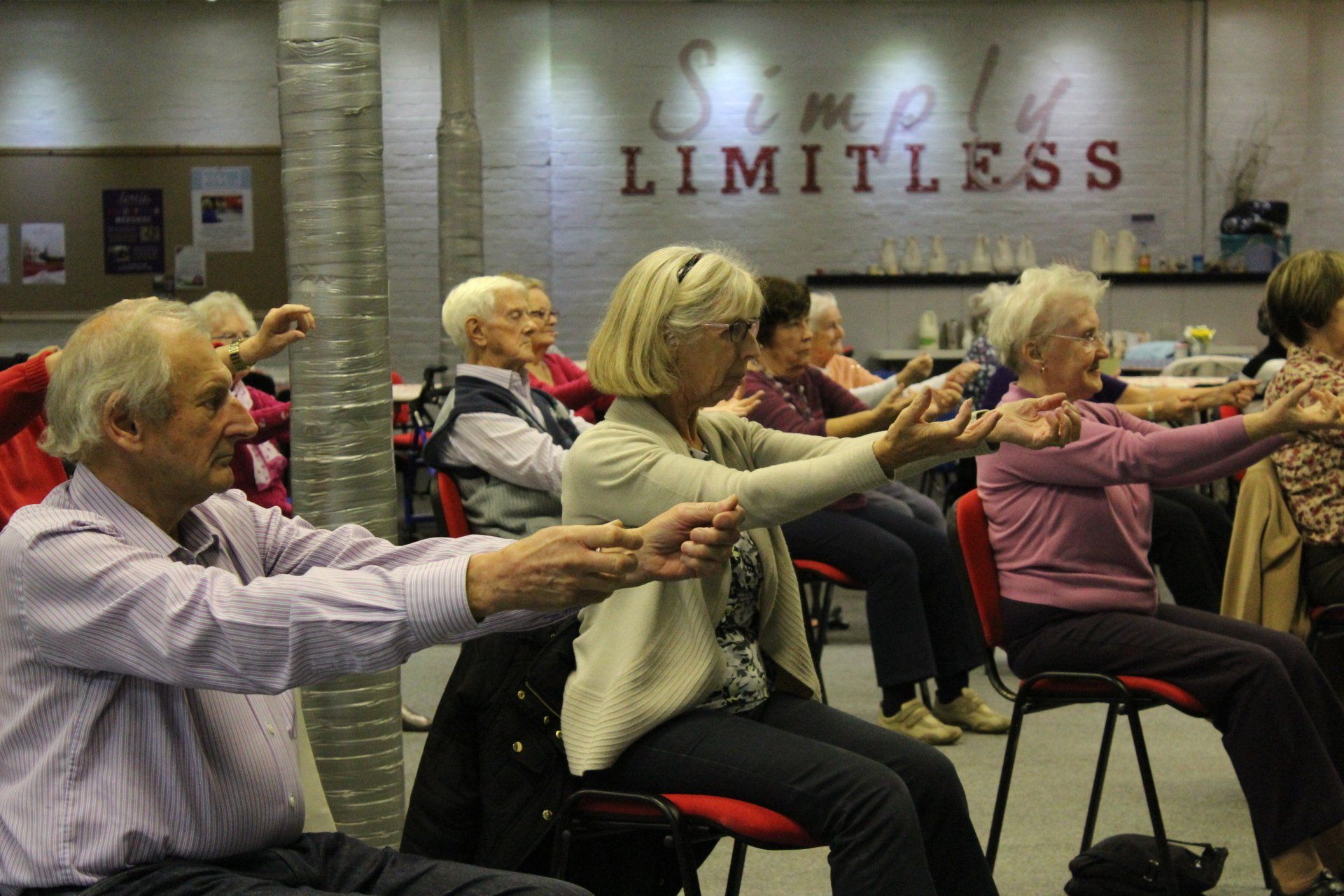 Older people exercising