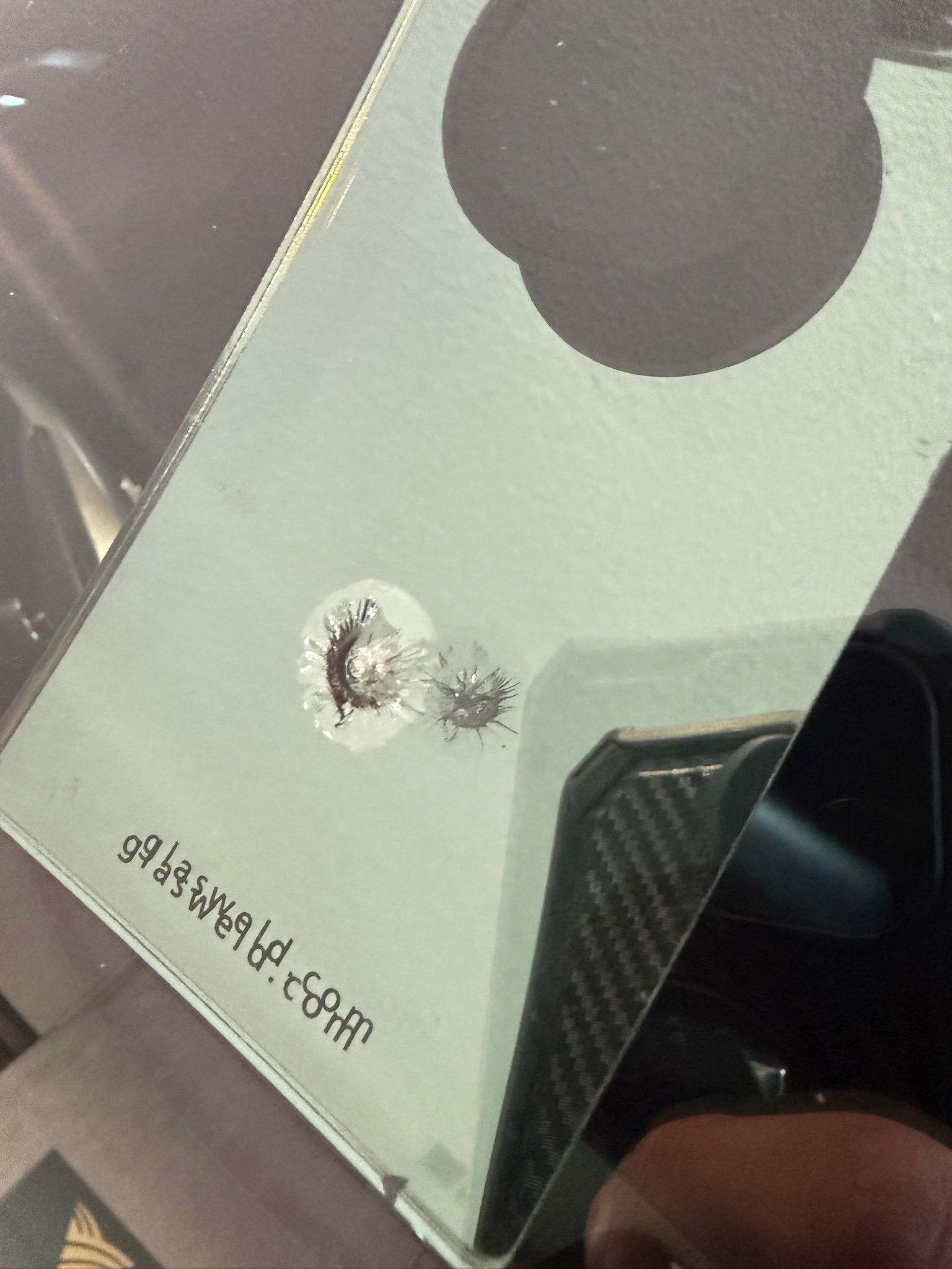 Before windshield chip repair