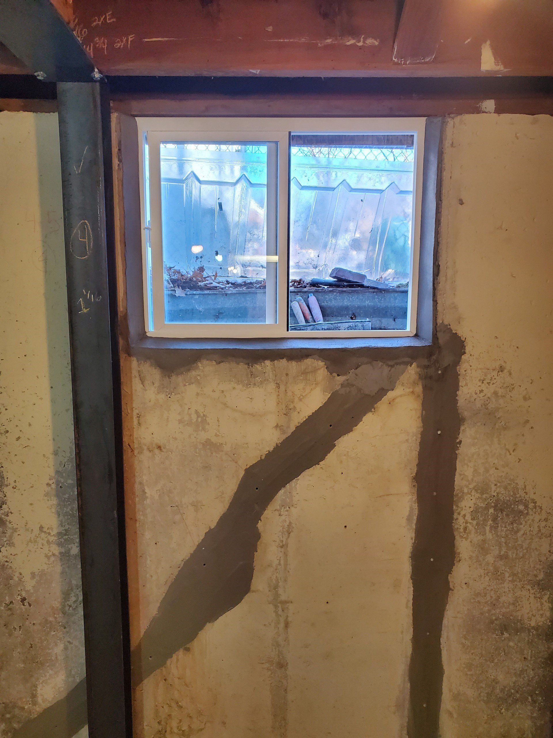 Basement New Window — Kansas City, KS — Glenn Marsee & Son Foundation Repair Inc.