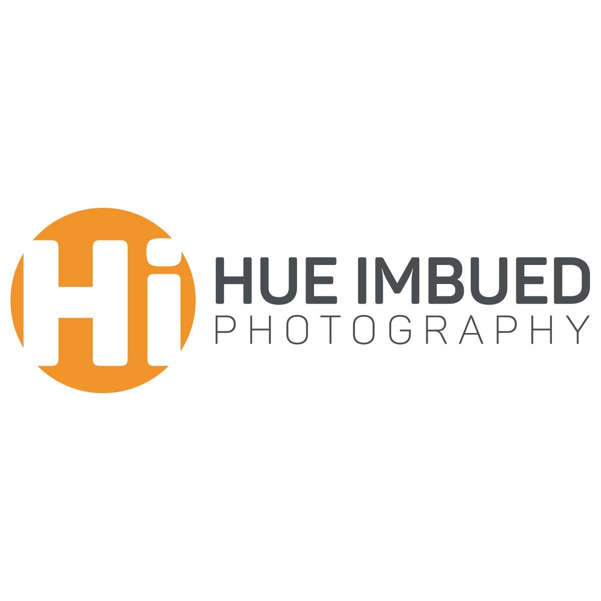 It is a logo for a photography company called hue imbued photography.