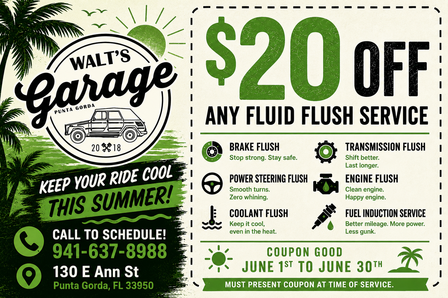 Coupon | Walt's Garage