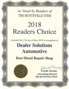 The HUNTSVILLE ITEM Reader's Choice Best Diesel Repair Shop 2018