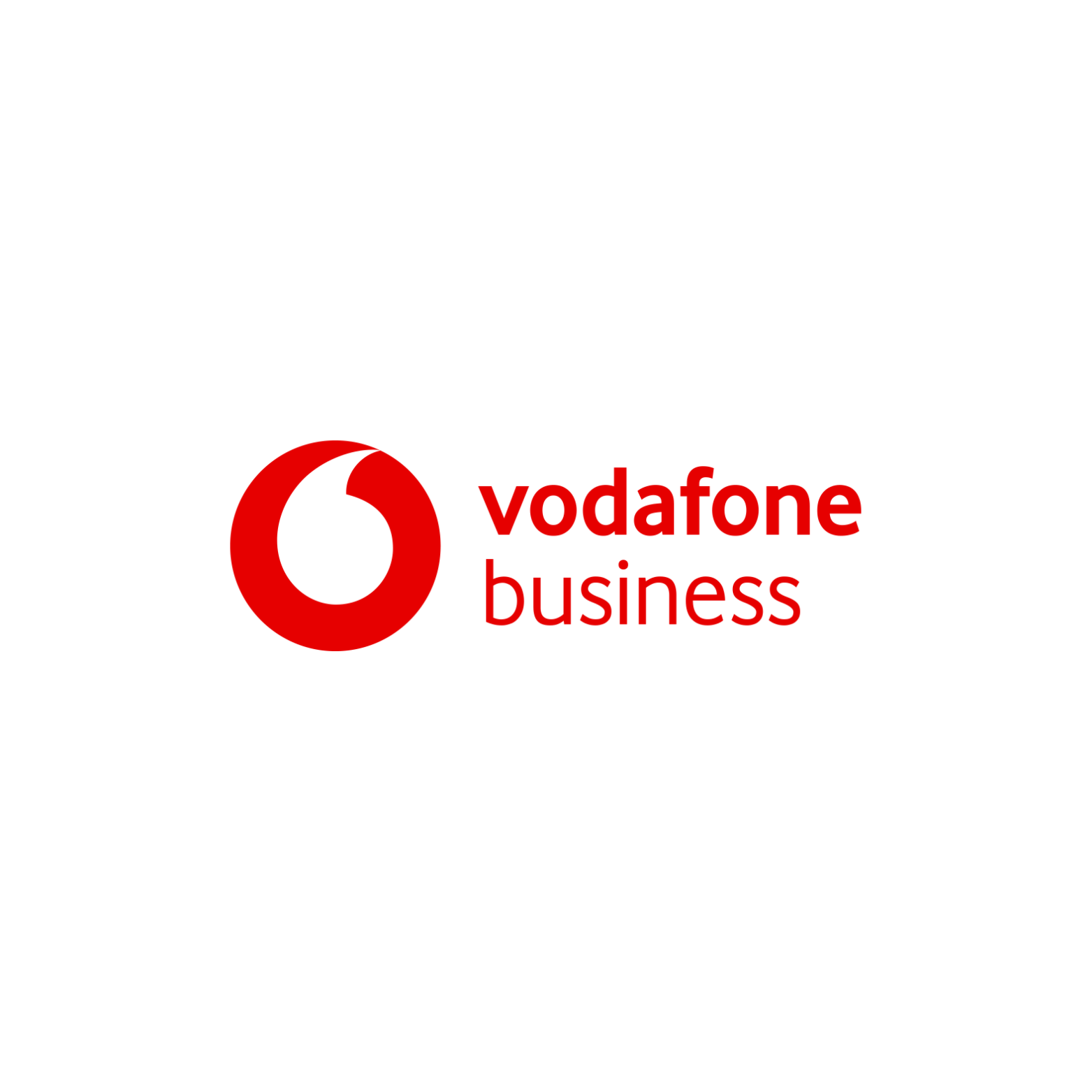 Vodafone Business logo: red speech mark icon next to