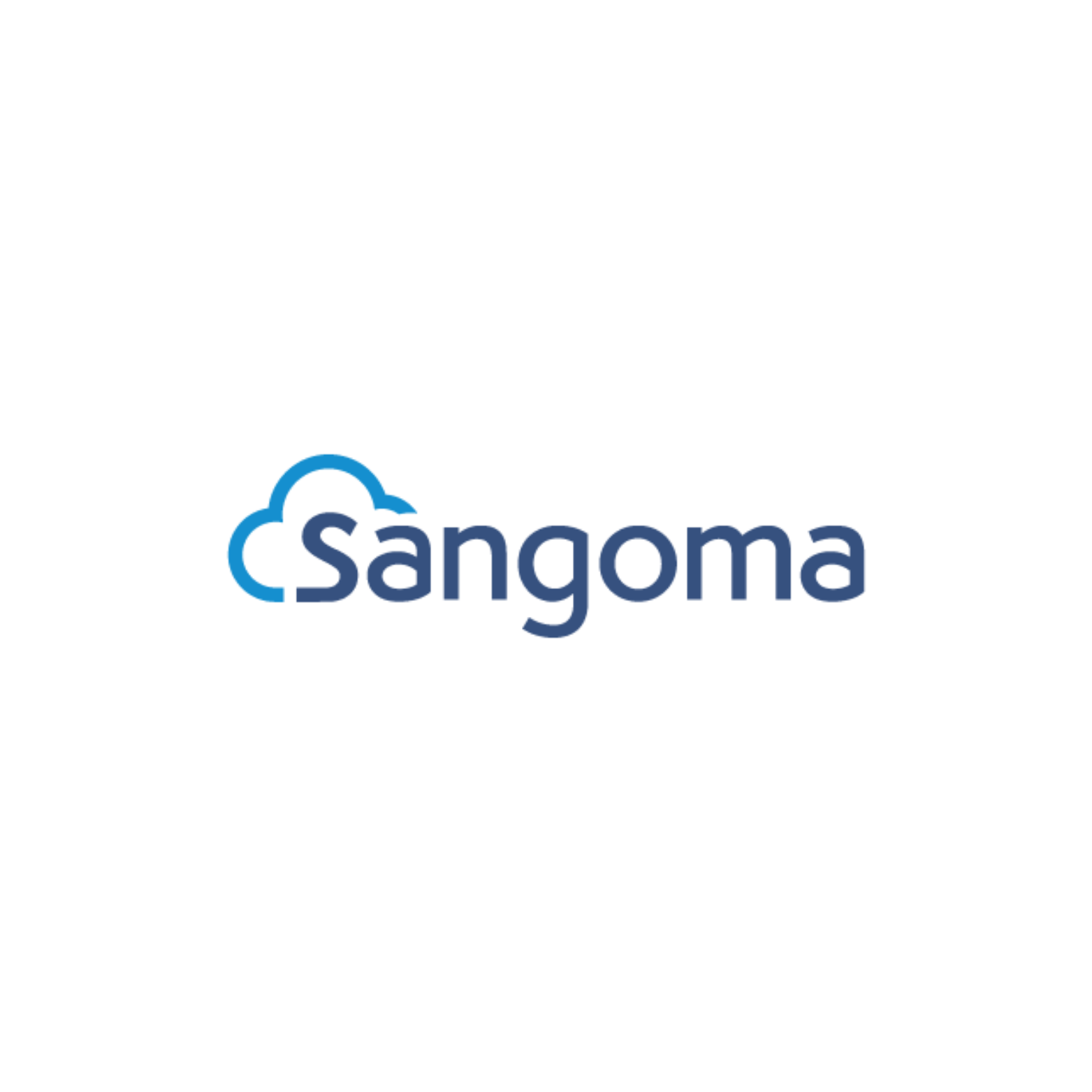 Logo of Sangoma. A blue cloud icon next to the word