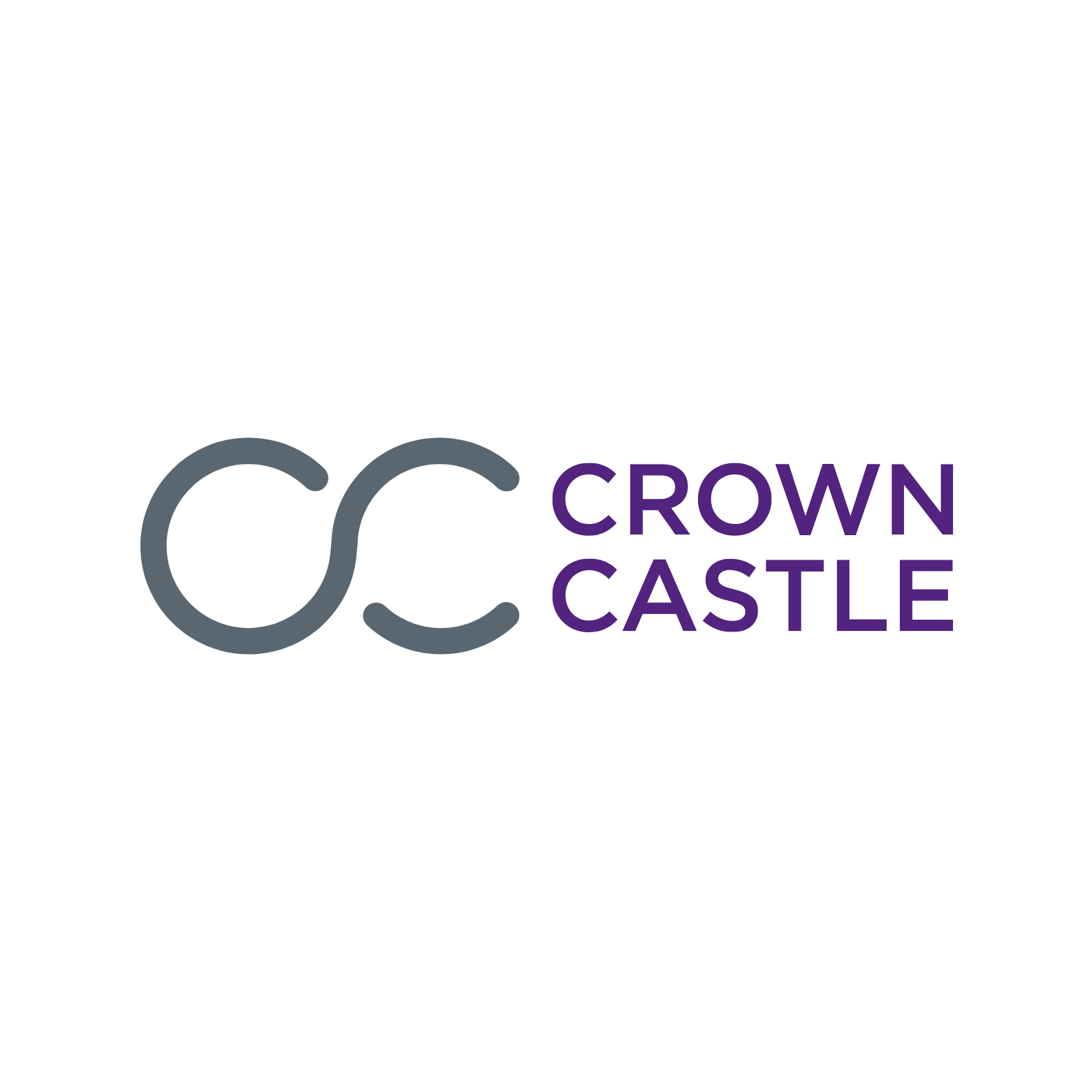 Crown Castle logo: Two intertwined gray