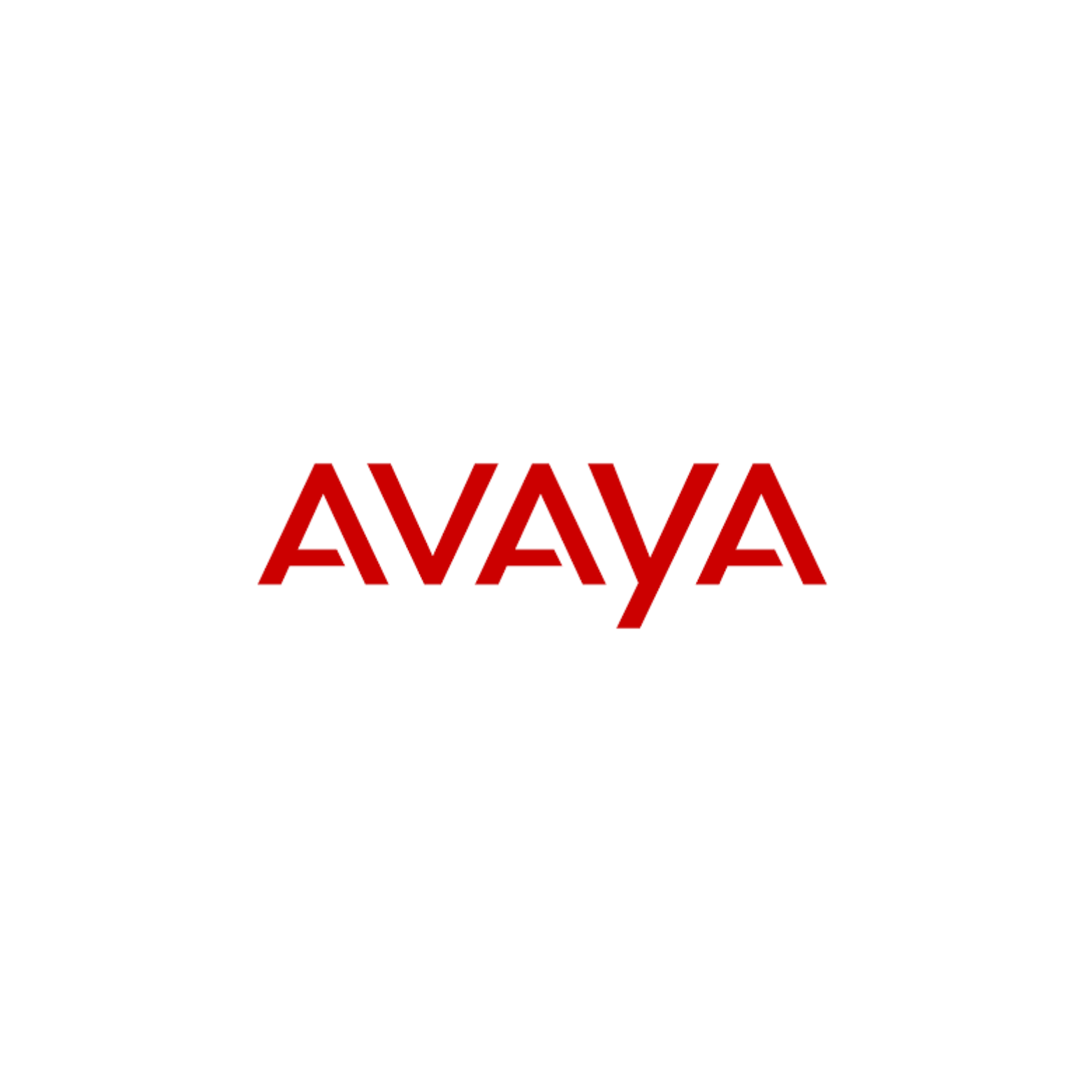 Avaya logo in red text on a white background.