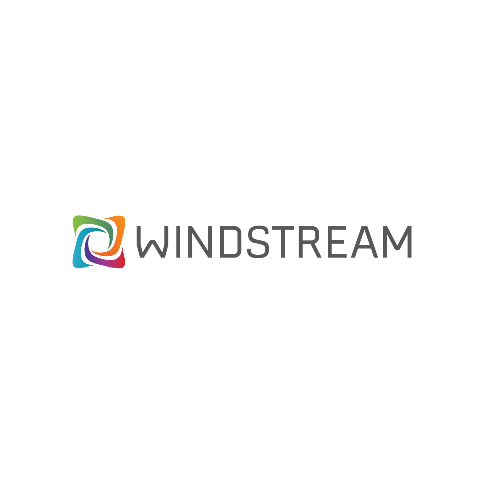 Windstream logo: a colorful, swirling shape with text
