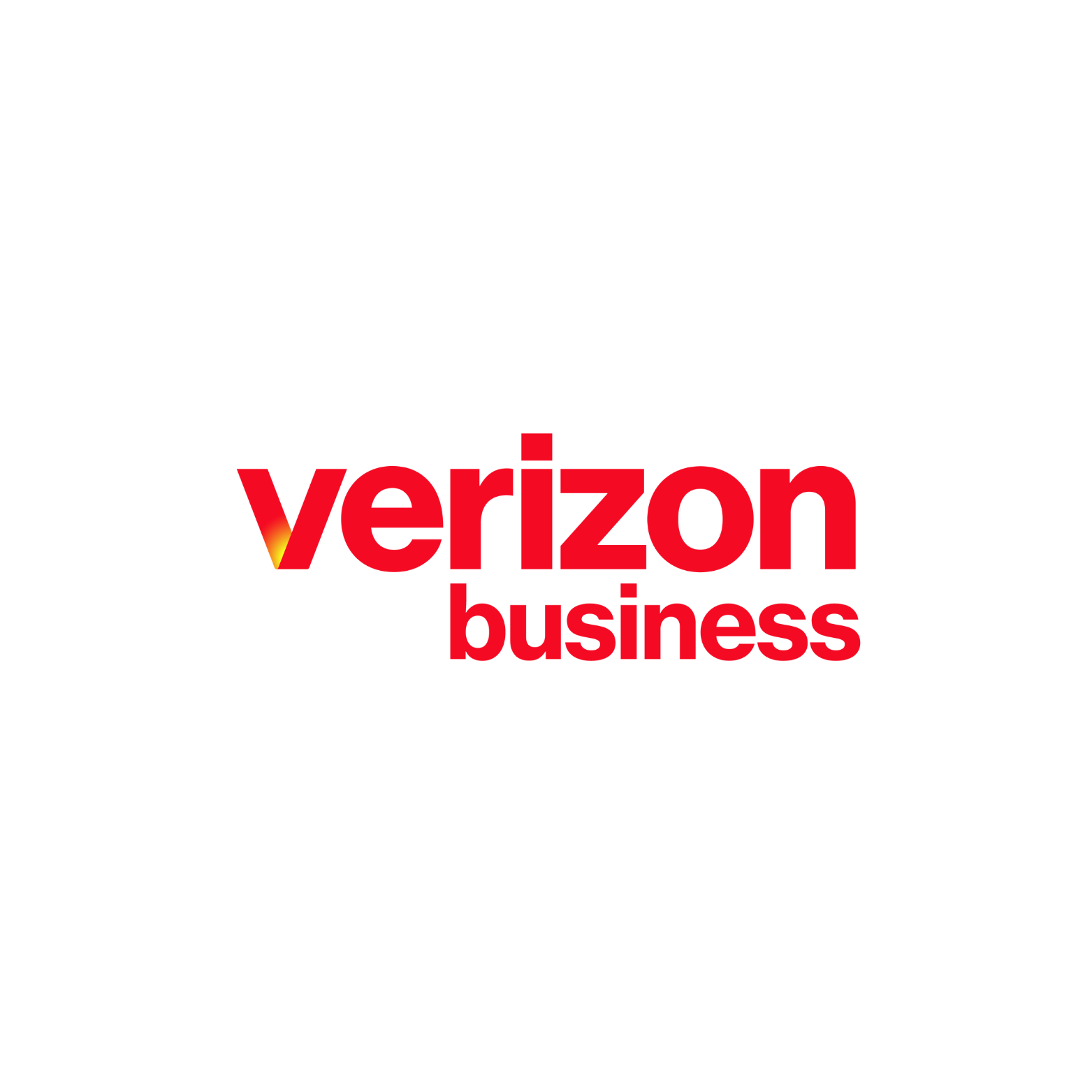 Verizon Business logo in red and white.
