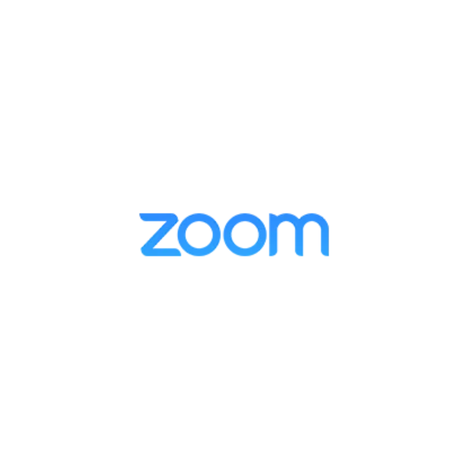 Zoom logo: blue text on white background.