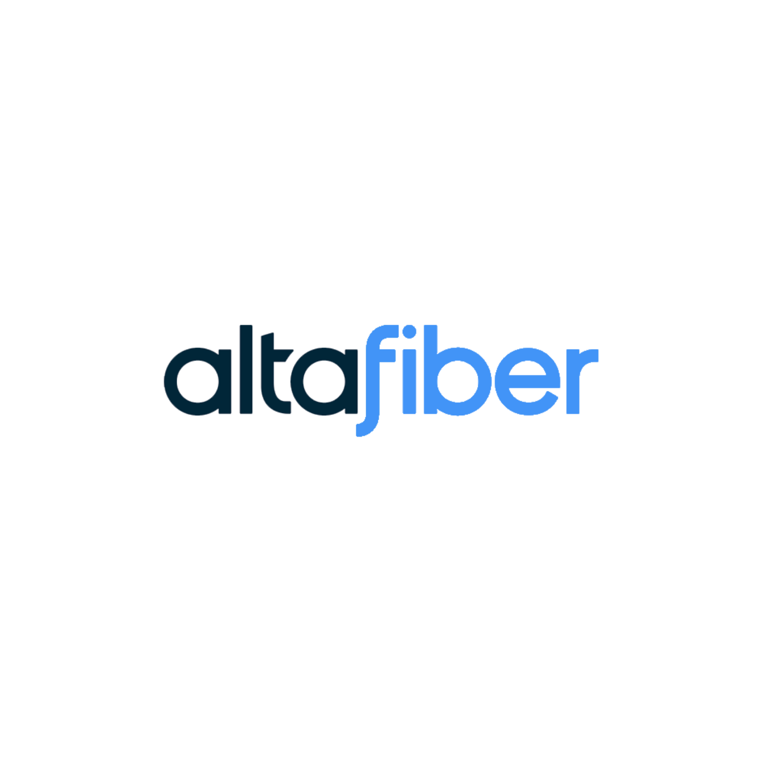 Logo for Alta Fiber, a dark blue and light blue text.