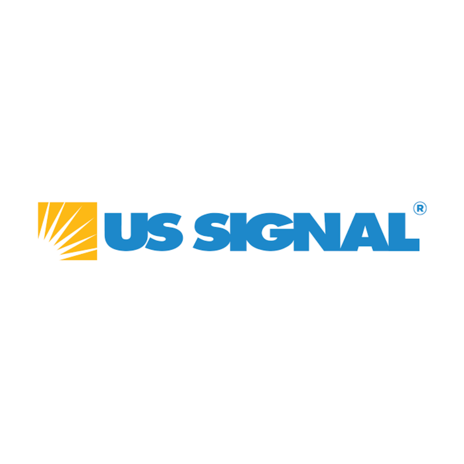 US Signal logo: Blue text
