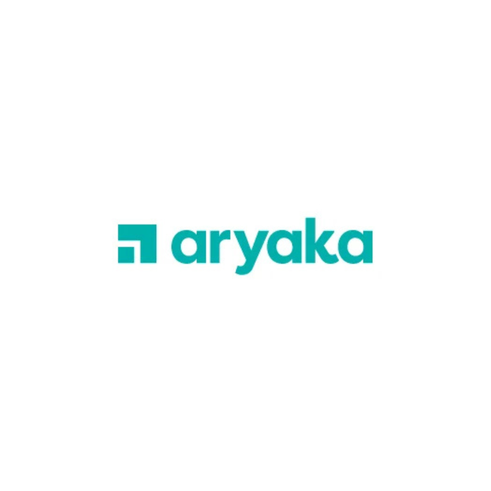 Aryaka logo, featuring a teal square icon and the word