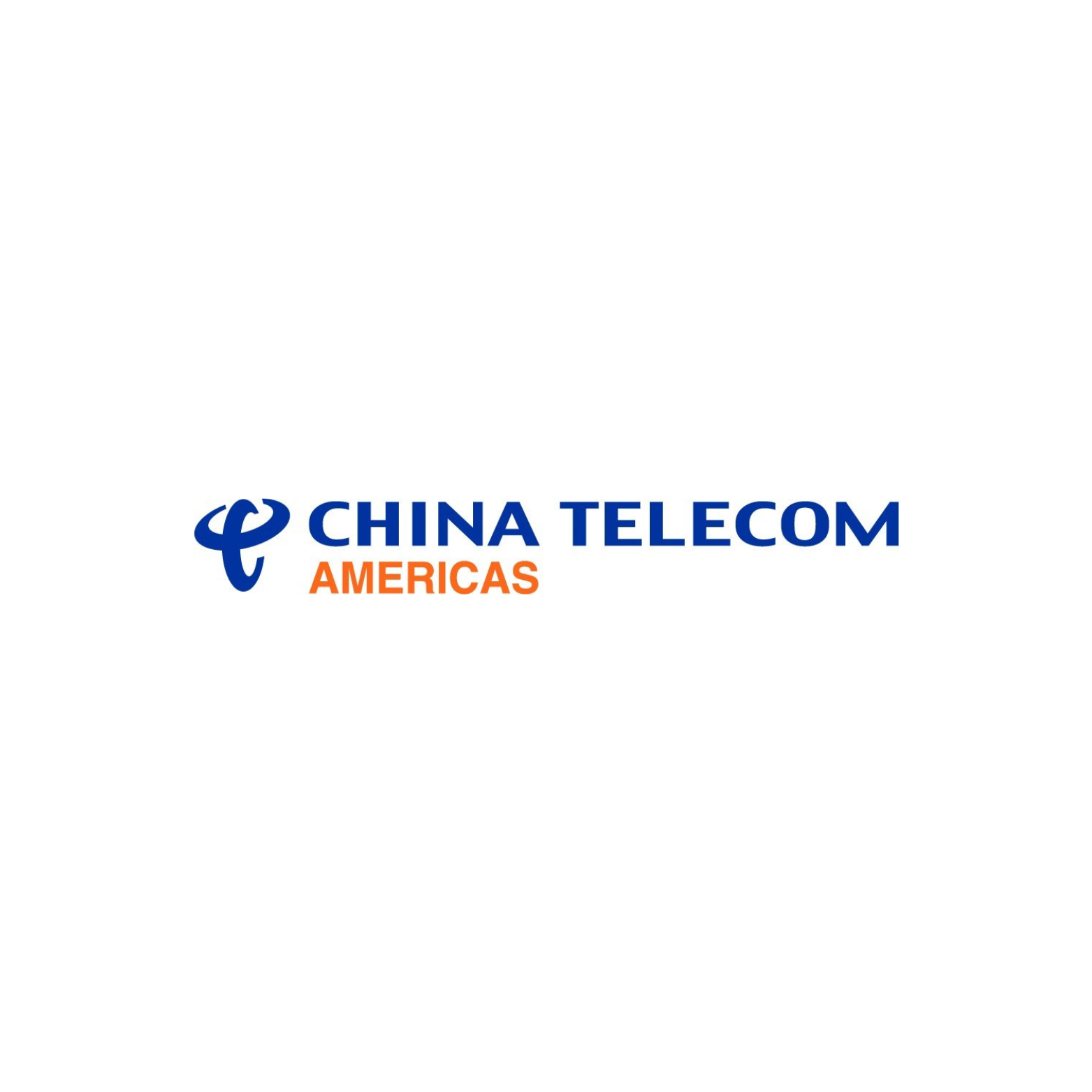 Logo of China Telecom Americas: Blue stylized globe icon next to