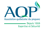 The logo for the association québécoise du propane depuis 1959