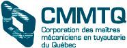The logo for cmmtq corporation des maitres mecaniciens en tuyauterie du quebec