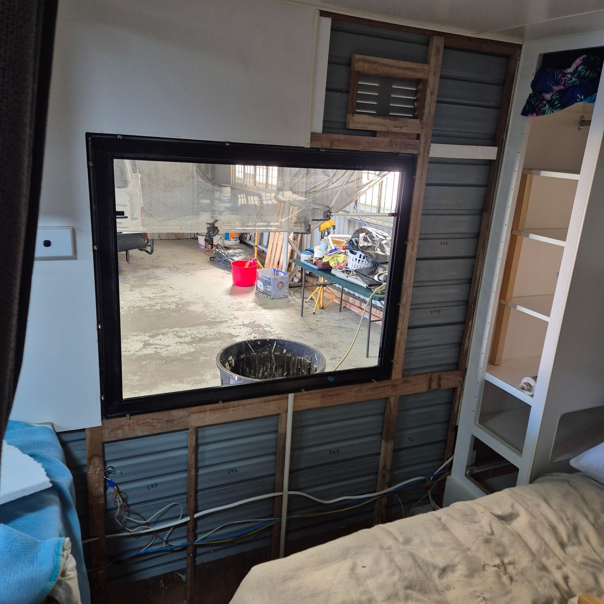 An Interior View of A Room with A Large Window — Revive Caravan Repairs in Kippa-Ring, QLD