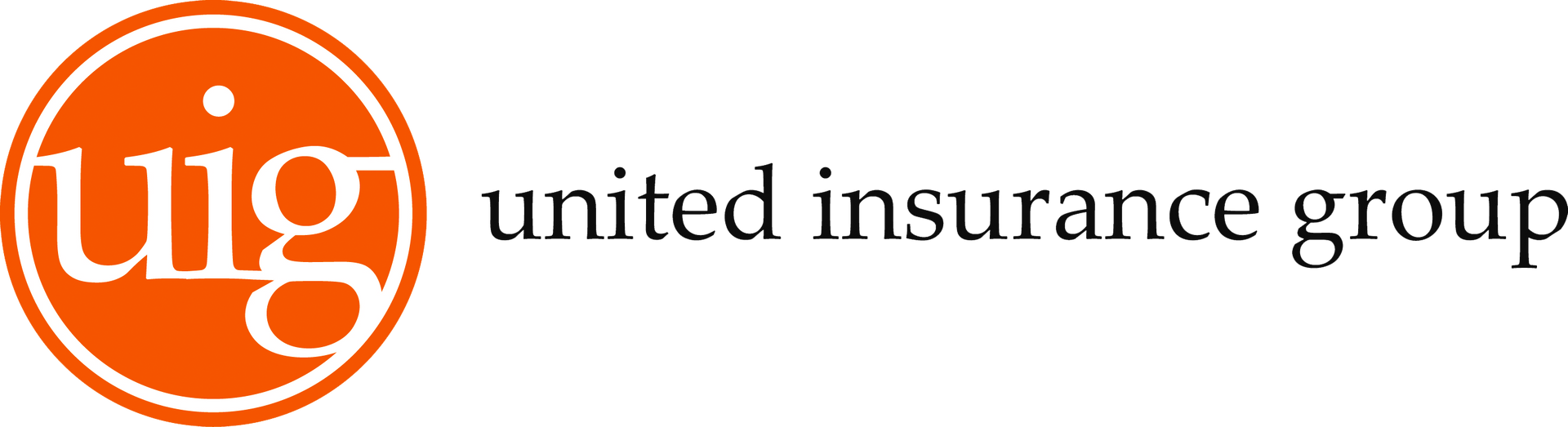 Logo of United Insurance Group: orange circle with 