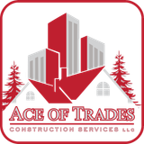 A logo for ace of trades construction services llc
