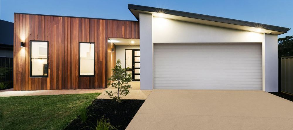 Modern Home Exterior with Wood Paneling