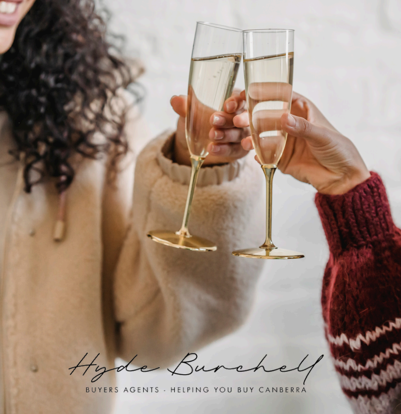 Two People Are Toasting With Champagne Glasses — Hyde Burchell Buyers Agents In Canberra, ACT
