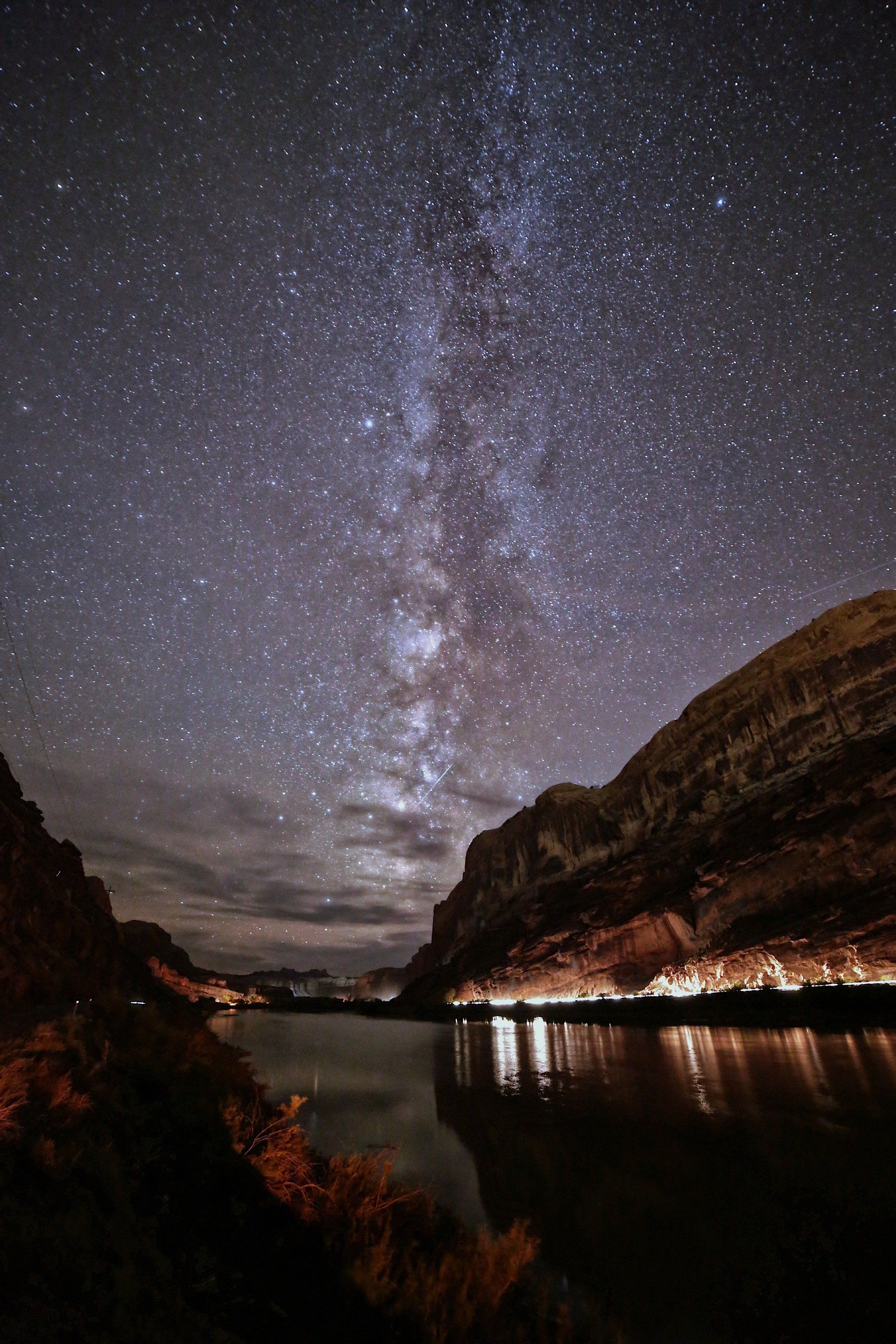 View of the night sky with stars