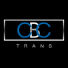 A blue and white logo for occ trans