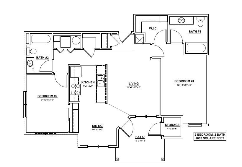 2x2- Cedar Floorplan