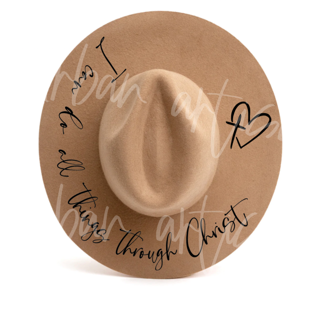 A hat that says i can do all things through christ