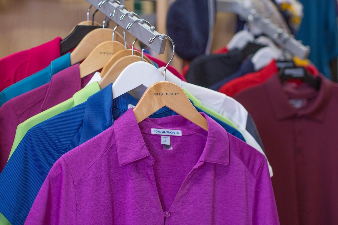 Row of Colorful Shirts — Tempe, AZ — Big Stitch Embroidery
