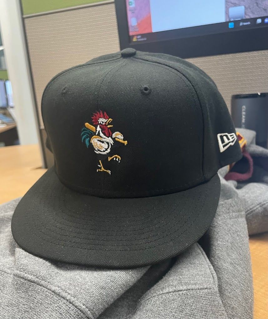 Black Hat with A Rooster Embroidered — Tempe, AZ — Big Stitch Embroidery