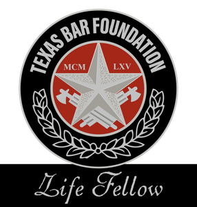 The logo for the texas bar foundation life fellow