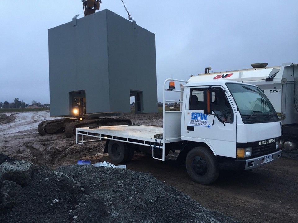 Transporting Fabricated Walls With Truck — Engineering and Powdercoating in Ballarat, VIC