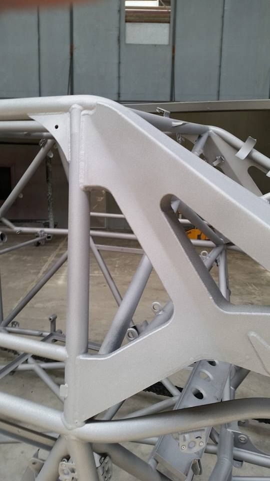 Gray Race Car Chassis Framework, Detail View — SPW Engineering & Powdercoating In Ballarat, VIC