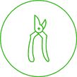 tree and bush trimming icon, shears