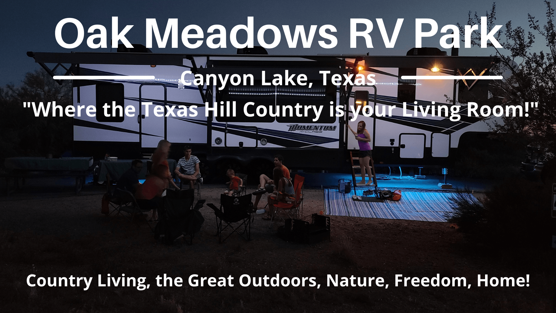 RV life-country living-the great outdoors-nature-freedom-campfires-stars in the night sky-Oak Meadows RV Park