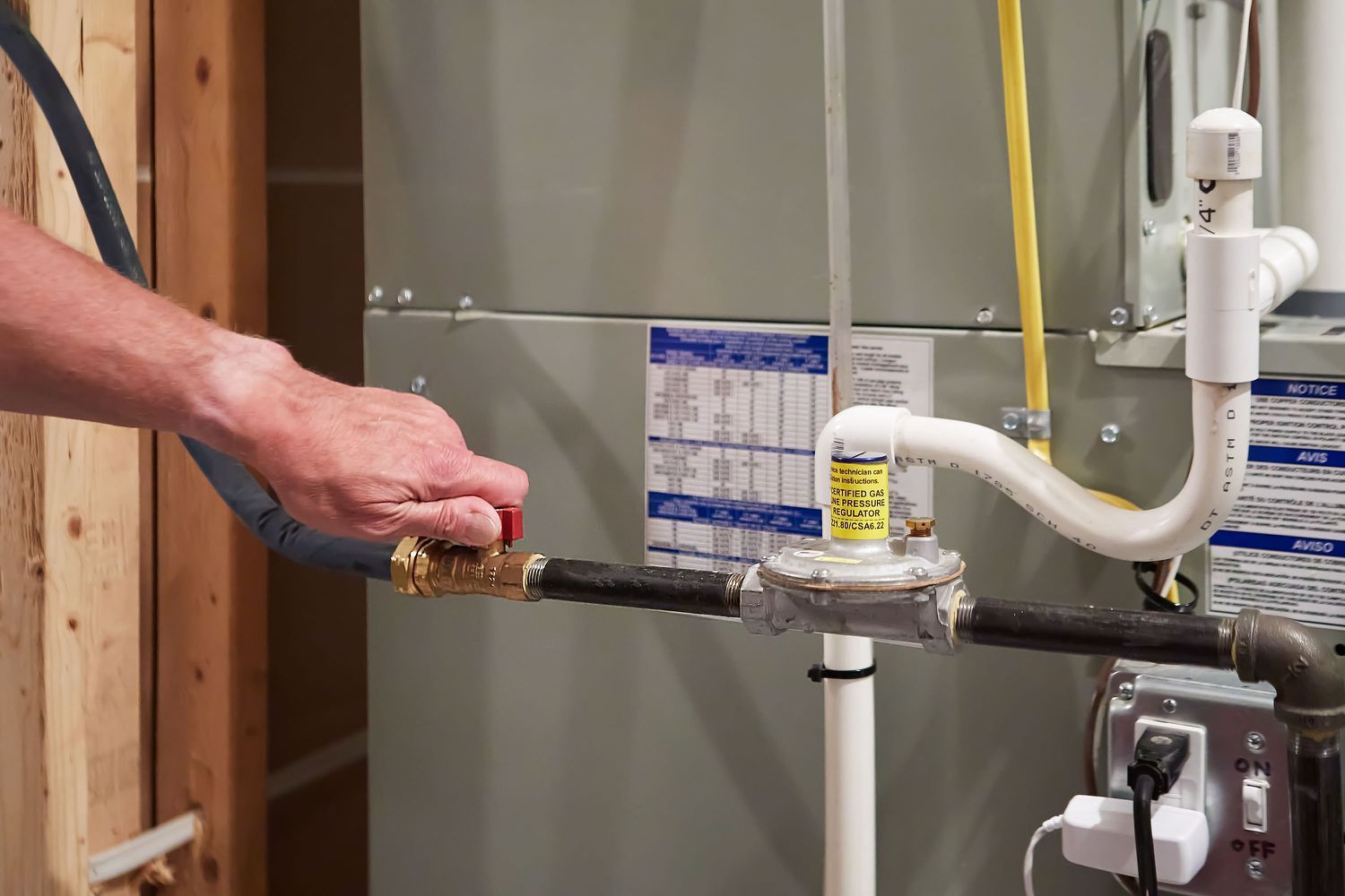 gas pipe installation