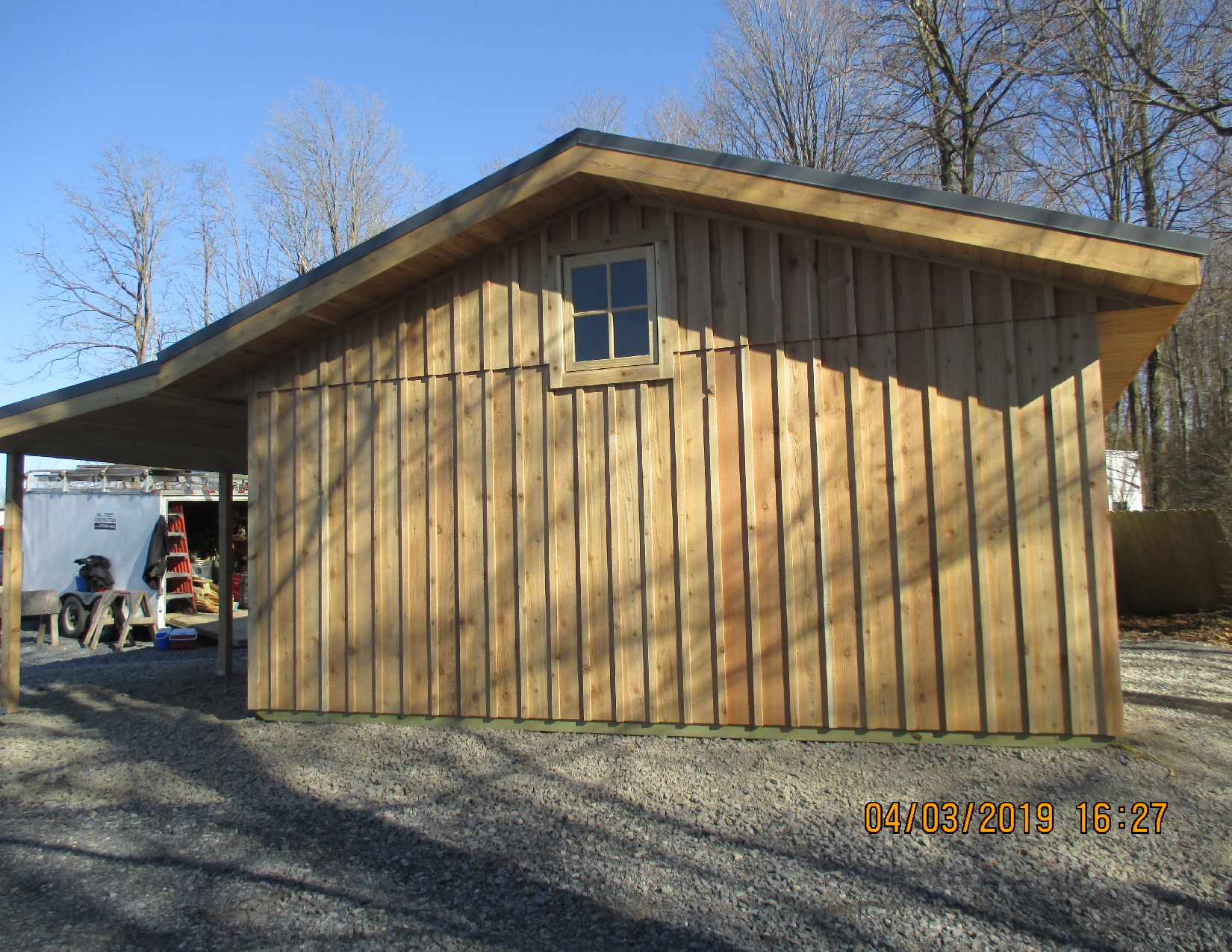 A picture of a wooden shed was taken in 2013