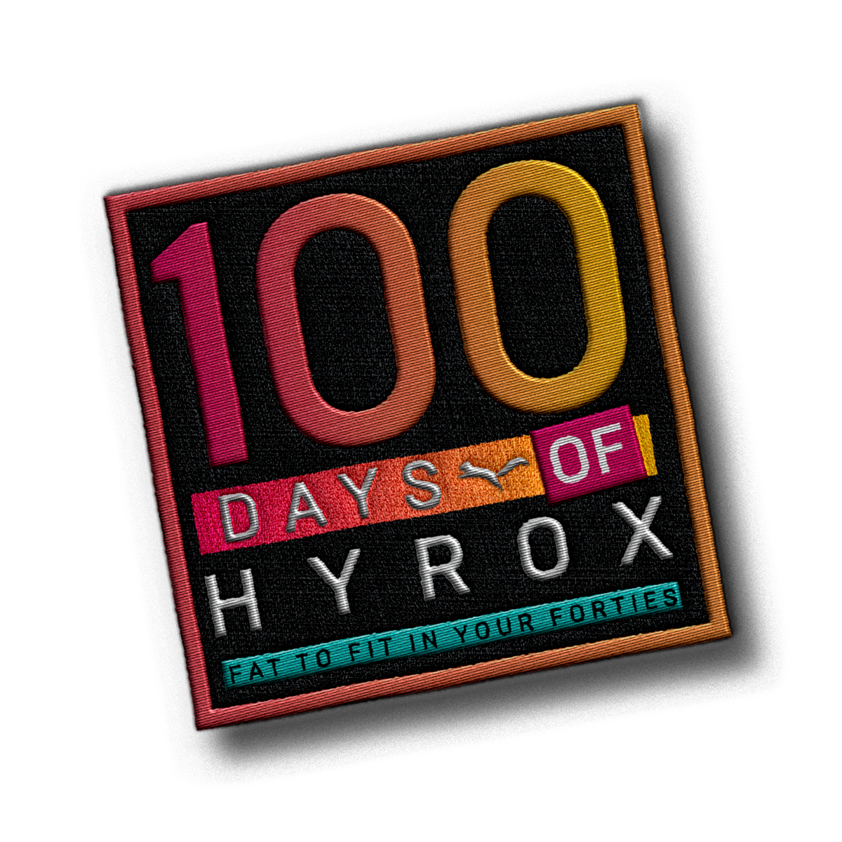 A patch that says 100 days of hyrox