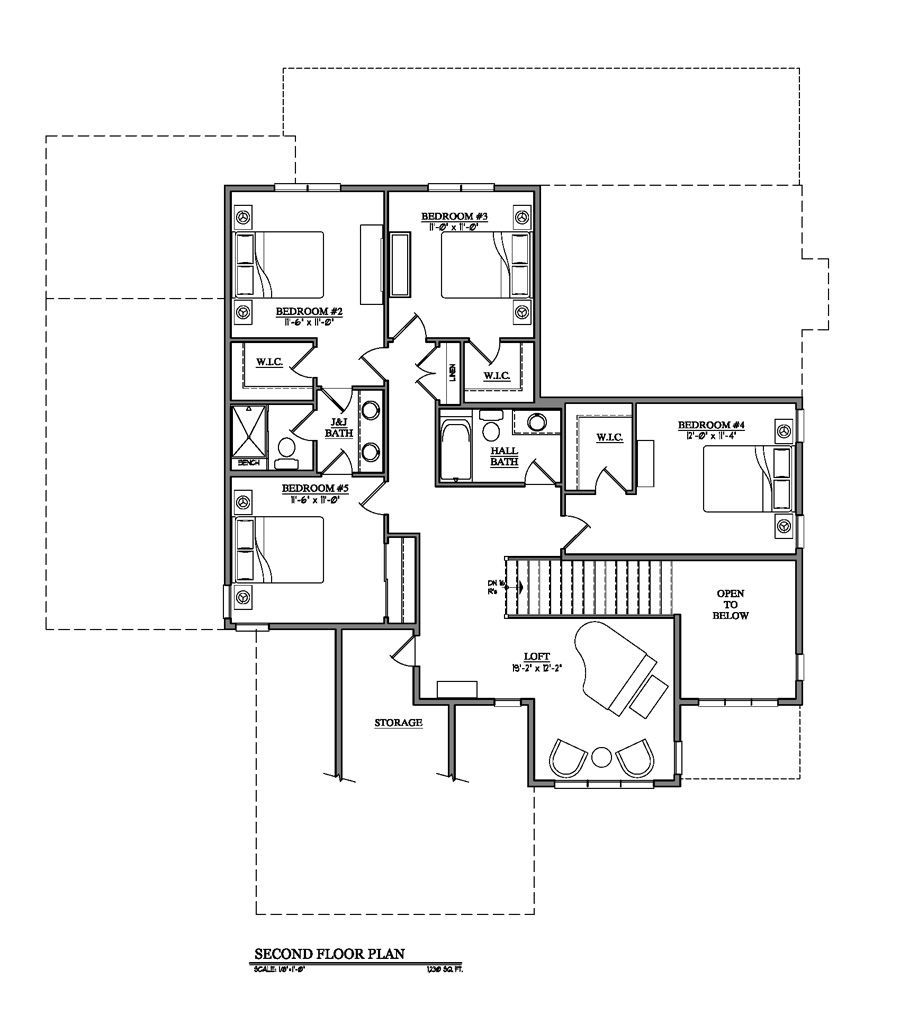 Floor plan of a two-story house, showing rooms, stairs, and dimensions in a top-down view.