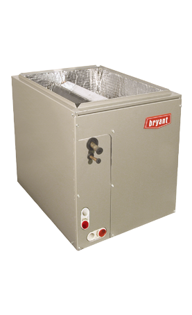 A box with a heater inside of it on a white background.