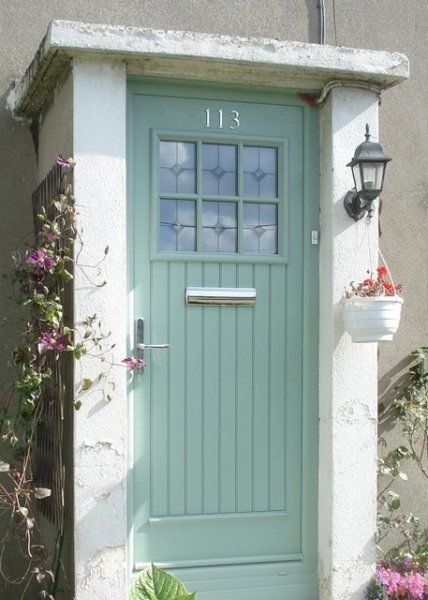 A green composite door