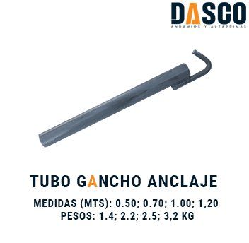 Tubo gancho de anclaje 