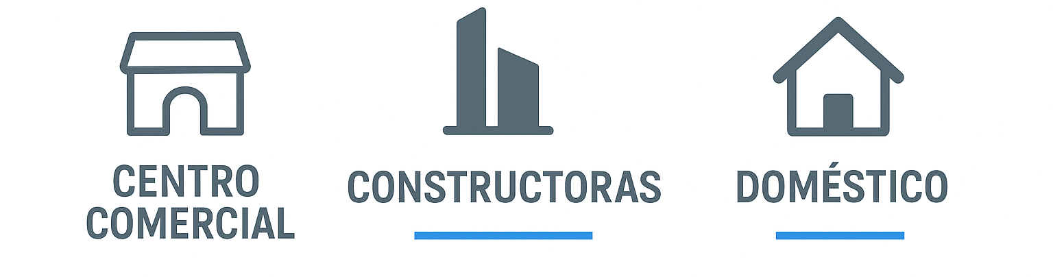 Centro Comercial, Constructoras, Doméstico