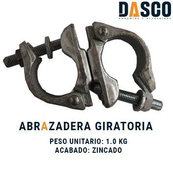 Abrazadera giratoria zincada