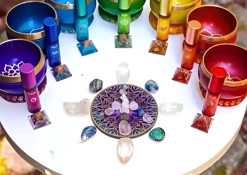 Colorful crystals and stones