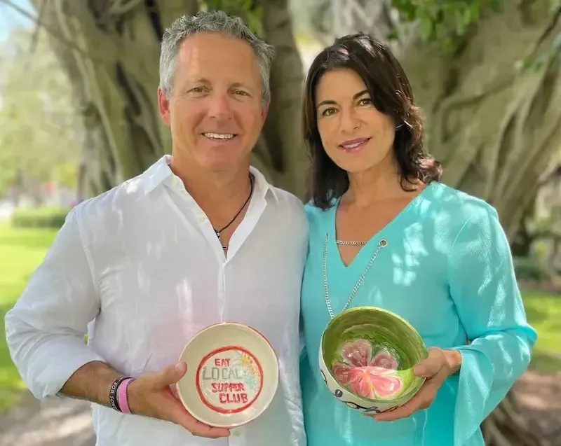 John Brewer Diane Brewer Empty Bowls Delray Beach event chairs