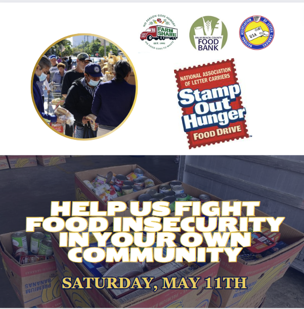 stamp out hunger national association of letter carriers palm beach county food bank 